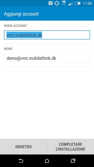 Scegli un nome per il tuo account e inserisci il tuo nome. Seleziona COMPLETARE L'INSTALLAZIONE