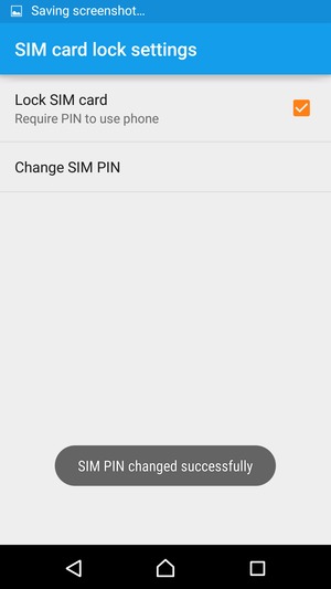 Your SIM PIN has been changed