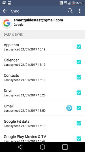 Check all the checkboxes and select the Menu button