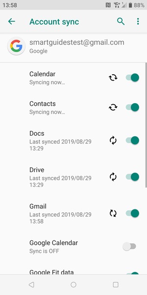 Your information will be synchronised