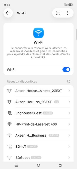 Sélectionnez le réseau sans fil auquel vous souhaitez vous connecter