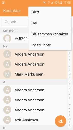 Velg Innstillinger