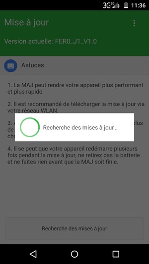 Veuillez attendre la fin de la recherche