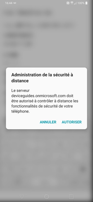 Sélectionnez AUTORISER
