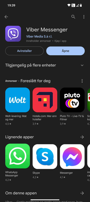 Velg Åpne