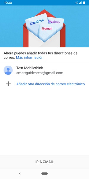 Seleccione IR A GMAIL