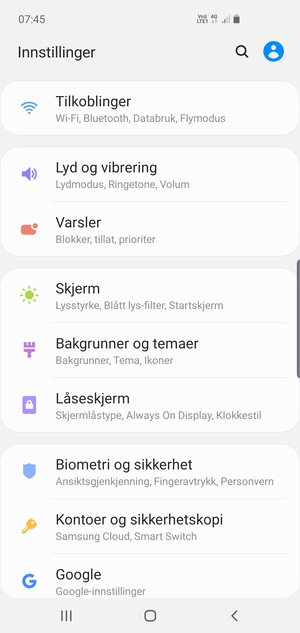 For å aktivere skjermlåsen, gå til Innstillinger-menyen og velg Låseskjerm