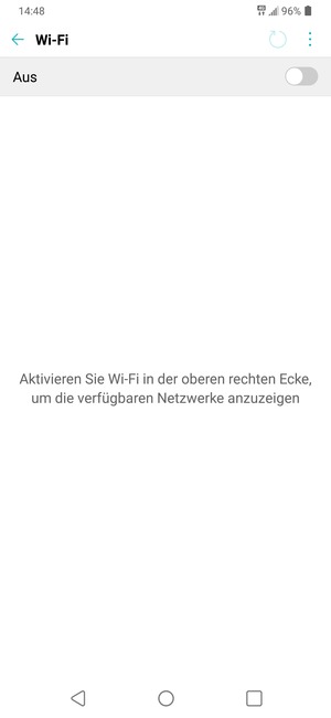 Schalten Sie Wi-Fi ein