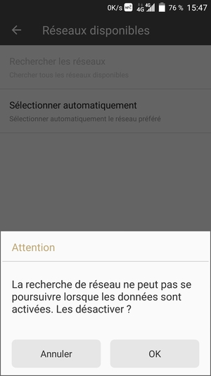 Sélectionnez OK