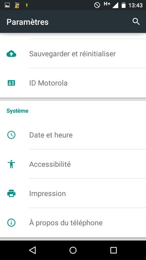 Faites défiler et sélectionnez À propos du téléphone