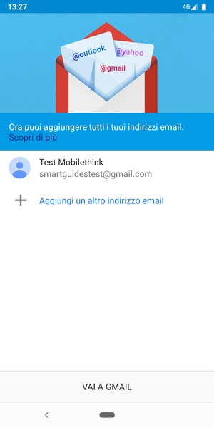 Seleziona VAI A GMAIL