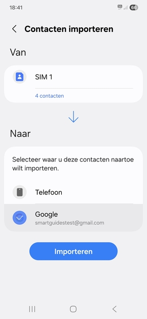 Selecteer Importeren