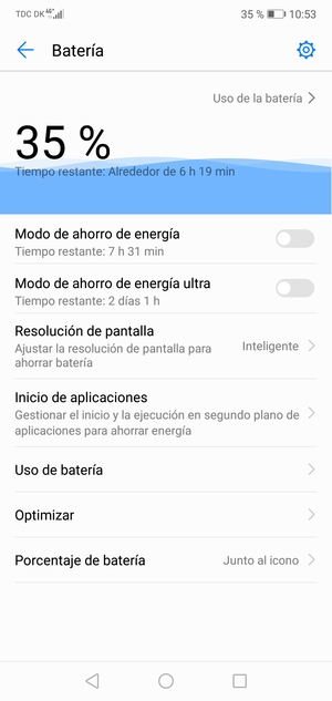 Active Modo de ahorro de energía