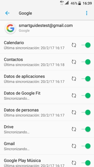 Su información será sincronizada