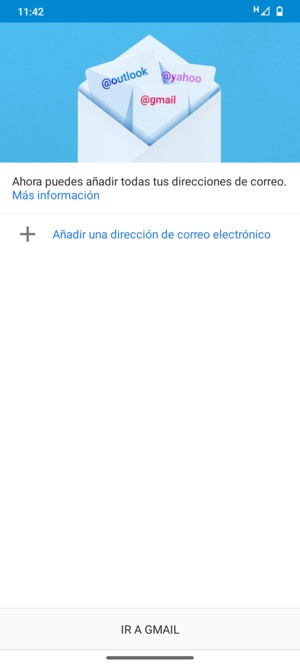 Seleccione Añadir una dirección de correo electrónico