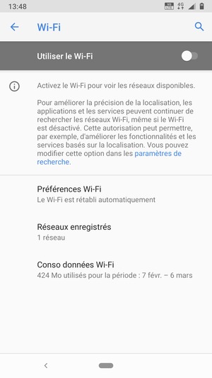 Activer le Wi-Fi