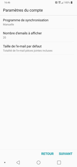 Sélectionnez SUIVANT