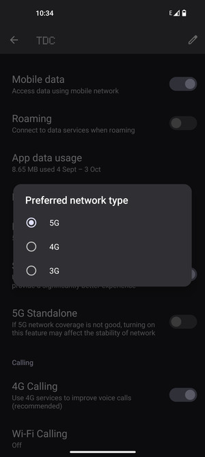 Select your preferred option