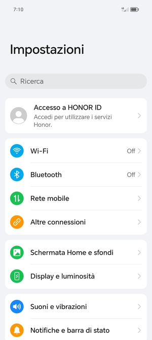 Seleziona Wi-Fi