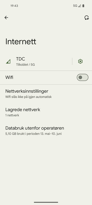 Slå på Wifi