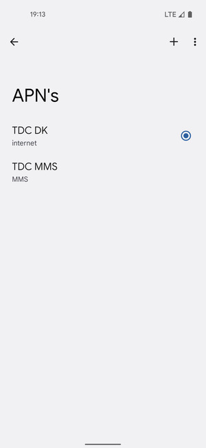 Selecteer de Menu-knop