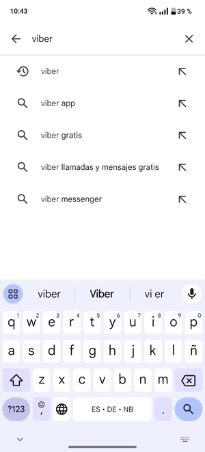 Introduzca el nombre de la aplicación y seleccione Buscar