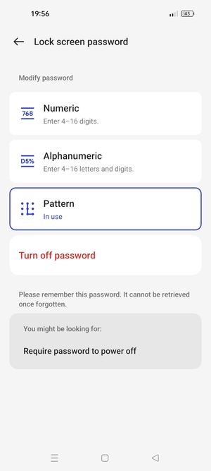 Your phone is now secure with a screen lock