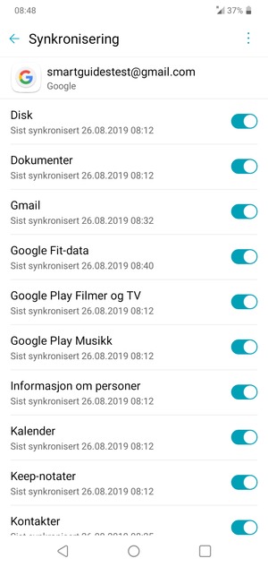 Velg menyknappen