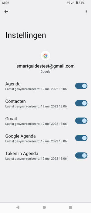 Zorg ervoor dat Contacten geselecteerd is