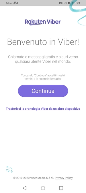 L'app è pronta per l'uso