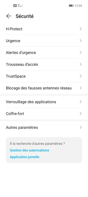Sélectionnez Autres paramètres