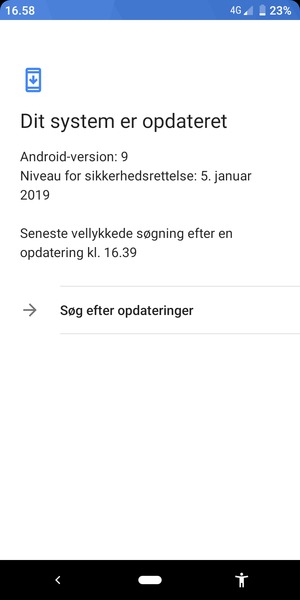 Vælg Søg efter opdateringer