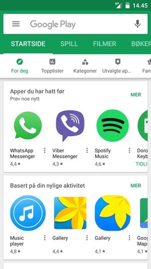 Velg søkefelt
