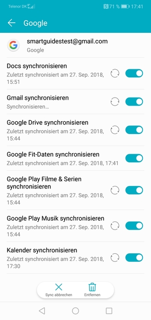 Ihre Daten werden synchronisiert