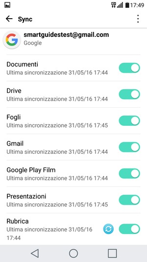 Assicurati che Rubrica sia selezionato