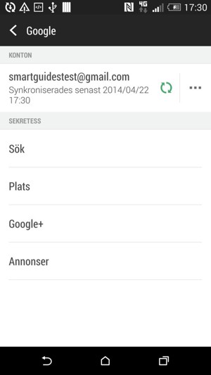 Tryck på ditt konto