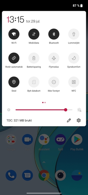 Slå av Wi-Fi og Bluetooth