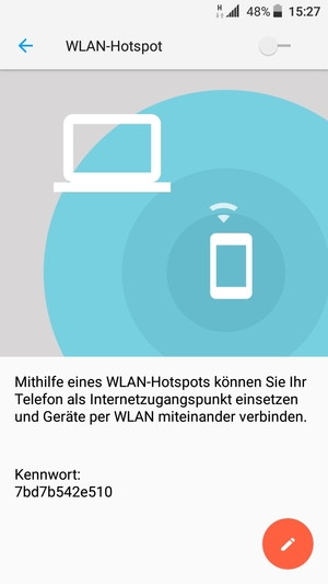 Wählen Sie WLAN-Hotspot einrichten
