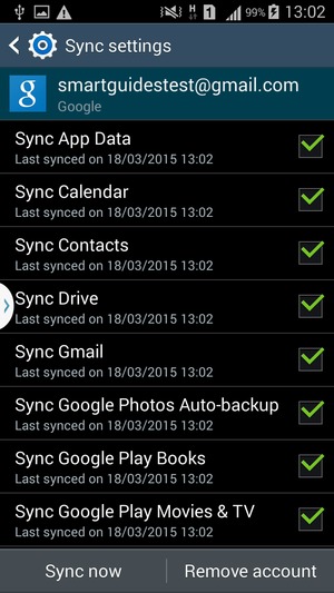Make sure Sync Contacts is selected