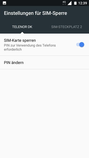 Wählen Sie Public und PIN ändern