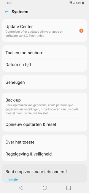Selecteer Update Center