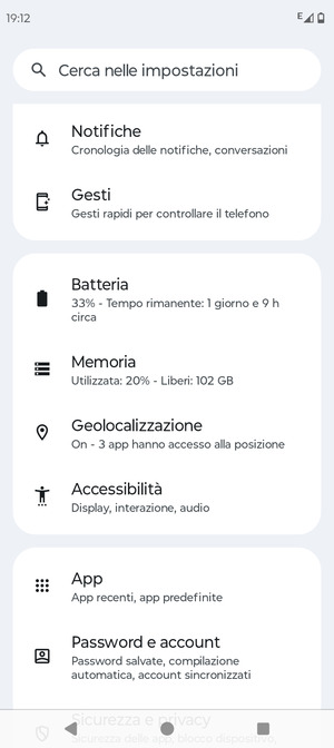 Scorri e seleziona Geolocalizzazione