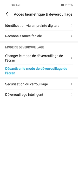 Votre téléphone est maintenant sécurisé par un écran de verrouillage