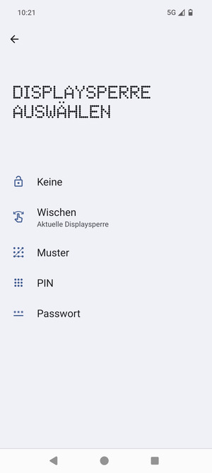 Wählen Sie Muster