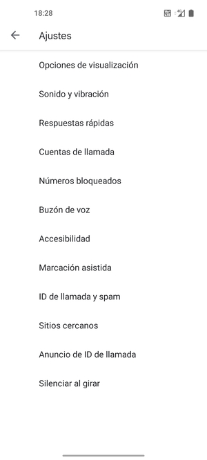 Seleccione Buzón de voz