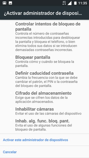 Desplácese hacia abajo y seleccione Activar este administrador de dispositivos