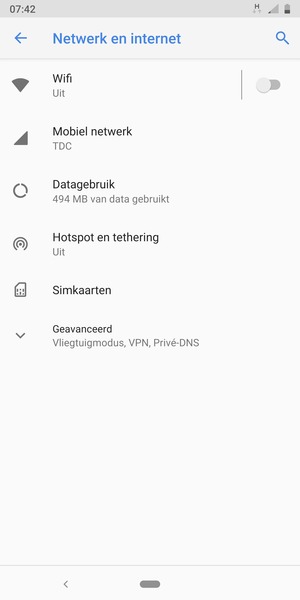 Selecteer Mobiel netwerk