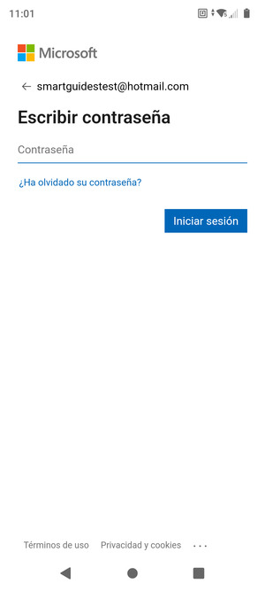 Introduzca su contraseña y seleccione Iniciar sesión
