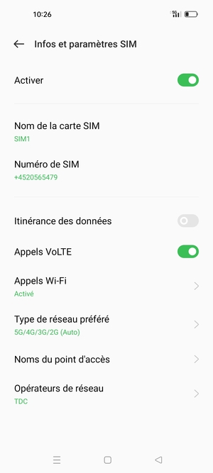 Sélectionnez Noms du point d'accès