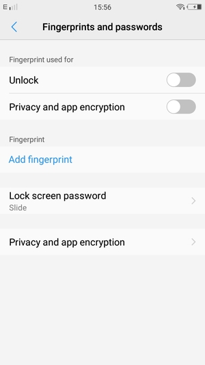 Select Lock screen password